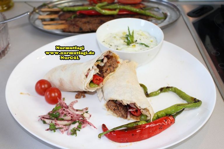 Ev Usulü Kolay Adana Kebab Dürümü nasil yapilir tarifi Nur Mutfağı